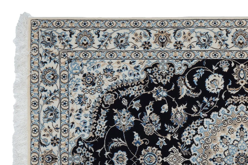 Nain 6La · Handgeknüpft – Blau, 157x103 cm