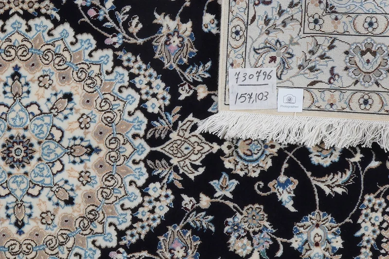 Nain 6La · Handgeknüpft – Blau, 157x103 cm