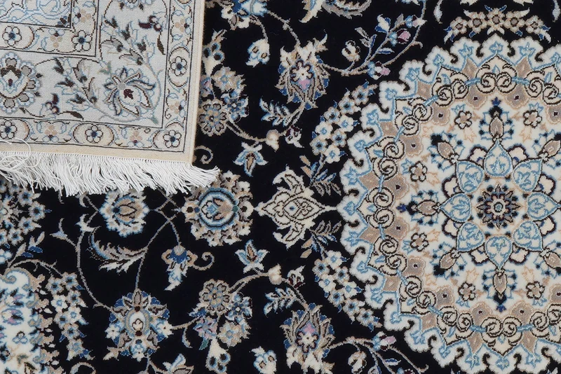 Nain 6La · Handgeknüpft – Blau, 157x103 cm