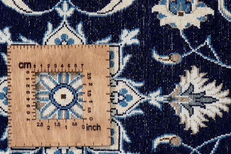 Nain 12La · Handgeknüpft – Blau, 136x67 cm
