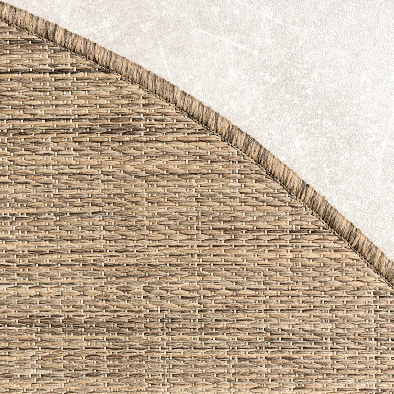 In- & Outdoor Teppich Rund - Malta Melange Natur