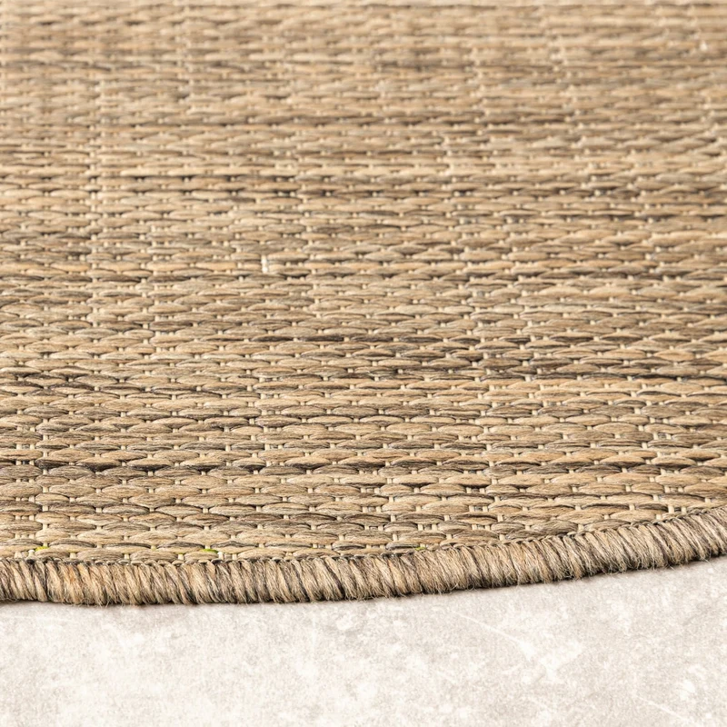 In- & Outdoor Teppich Rund - Malta Melange Natur
