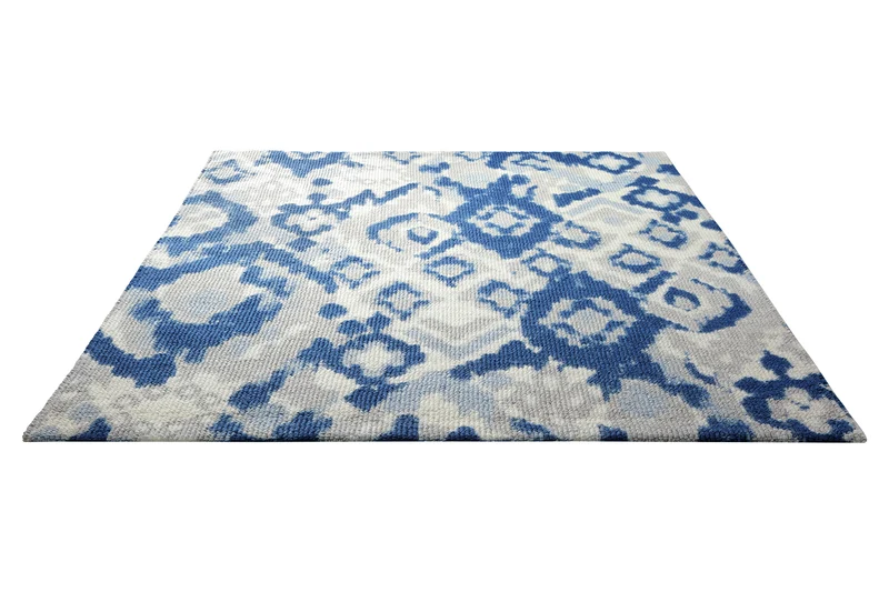 Handgearbeiteter ESPRIT Teppich beige blau "Cove"