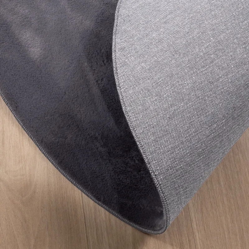 Flauschiger Teppich Rund - Cozy Anthrazit