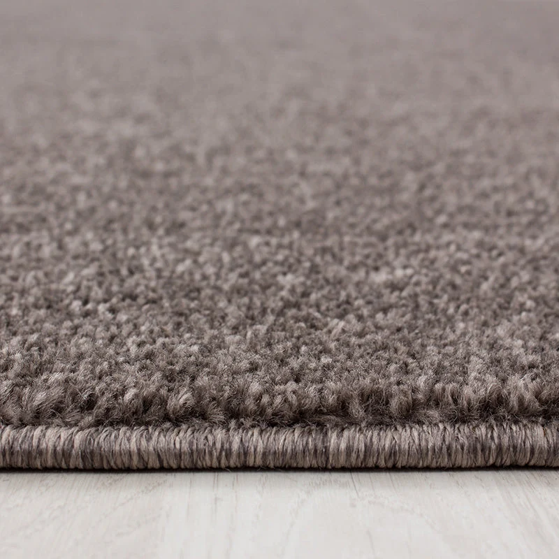 Kurzflor Teppich Rund - Asa Dunkelgrau
