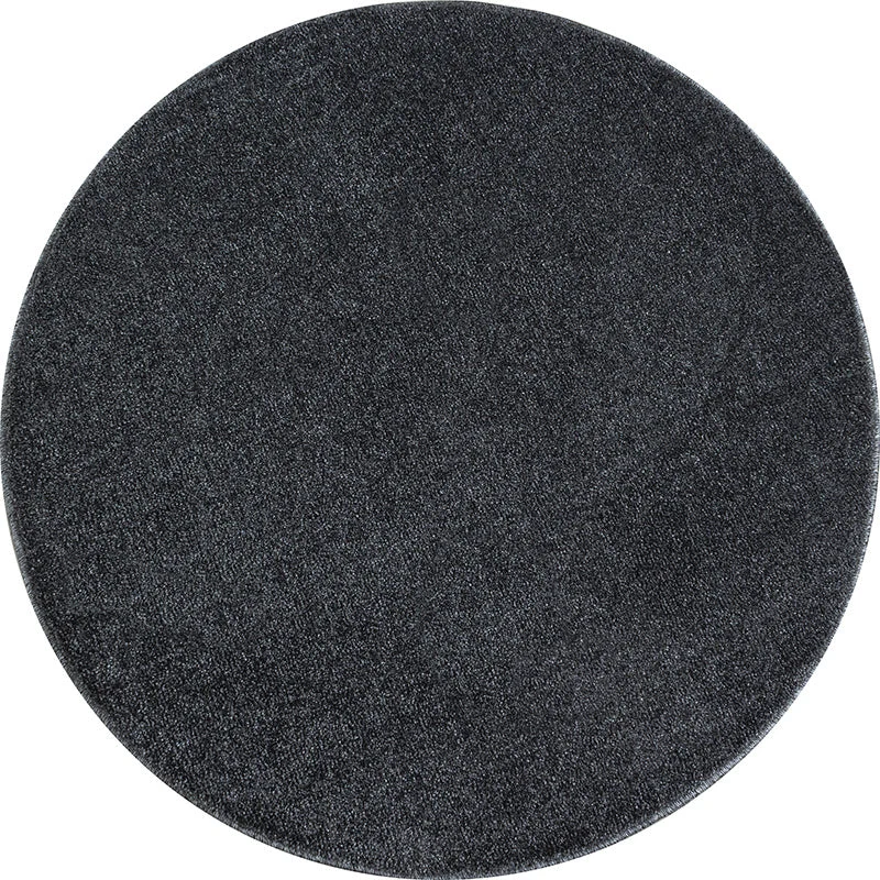 Kurzflor Teppich Rund - Asa Grau