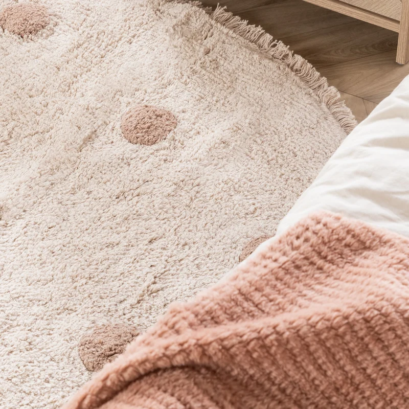Teppich Kinderzimmer Rund - Lou Dots Taupe
