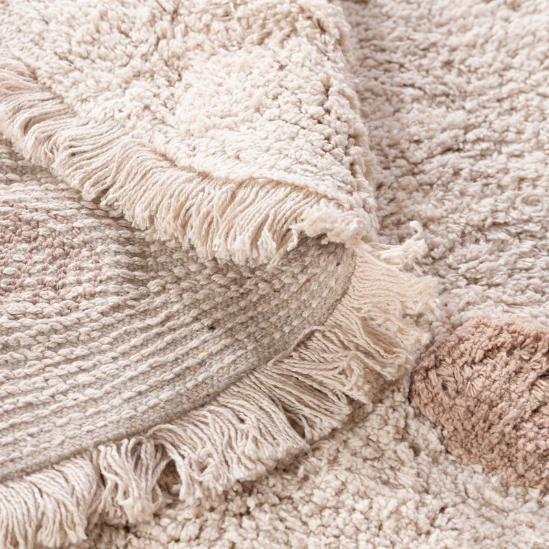 Teppich Kinderzimmer Rund - Lou Dots Taupe