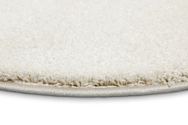 Kurzflorteppich Rund Creme Weiß "Wogh" WECONhome