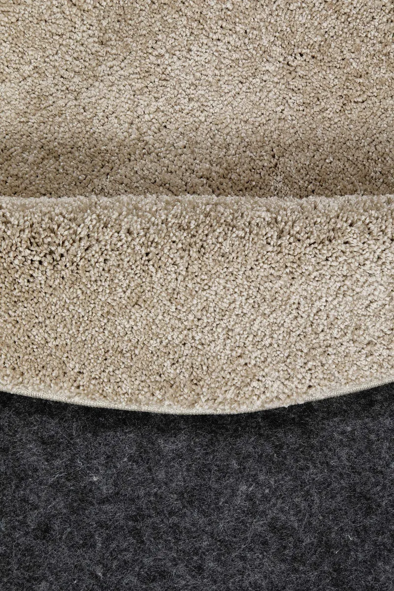 Kurzflorteppich Rund Sand Beige "Wogh" WECONhome