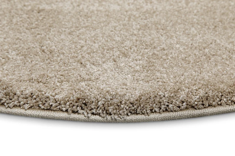 Kurzflorteppich Rund Sand Beige "Wogh" WECONhome