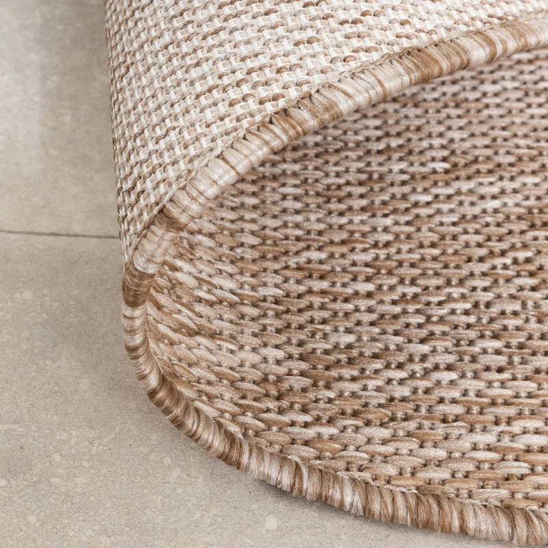 In- & Outdoor Teppich Rund - Sierra Arches Beige Creme