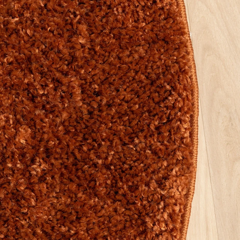 Teppich Hochflor Rund - Wish Terracotta