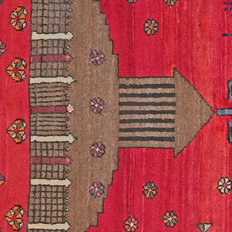 Lori · Handgeknüpft – Rot, 106x103 cm