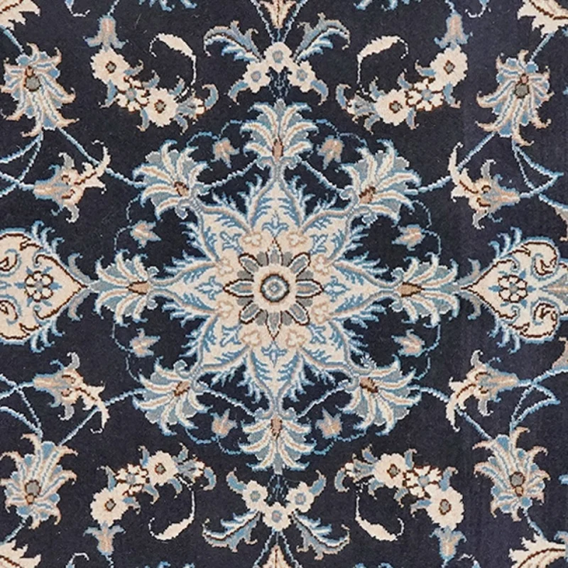 Nain 12La · Handgeknüpft – Blau, 135x89 cm
