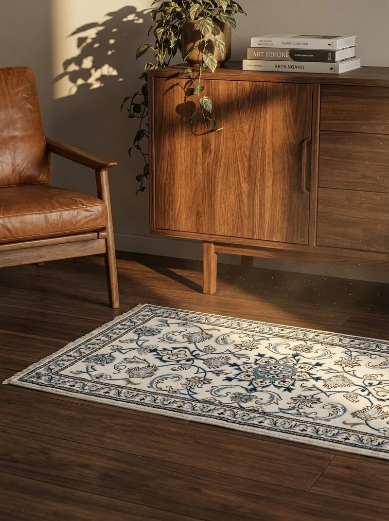 Nain 12La · Handgeknüpft – Beige, 142x71 cm