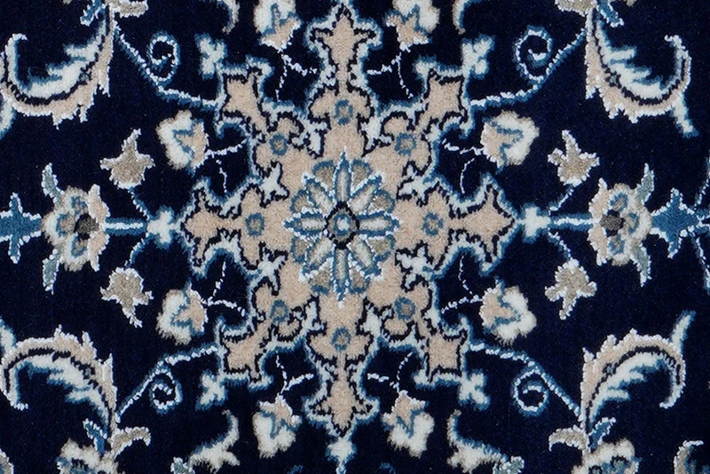 Nain 12La · Handgeknüpft – Blau, 89x61 cm