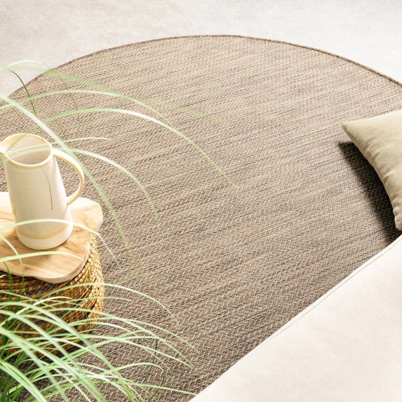 In- & Outdoor Teppich Rund - Malta Arrow Natur