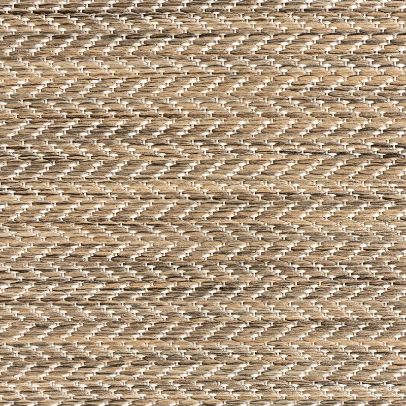 In- & Outdoor Teppich Rund - Malta Arrow Natur