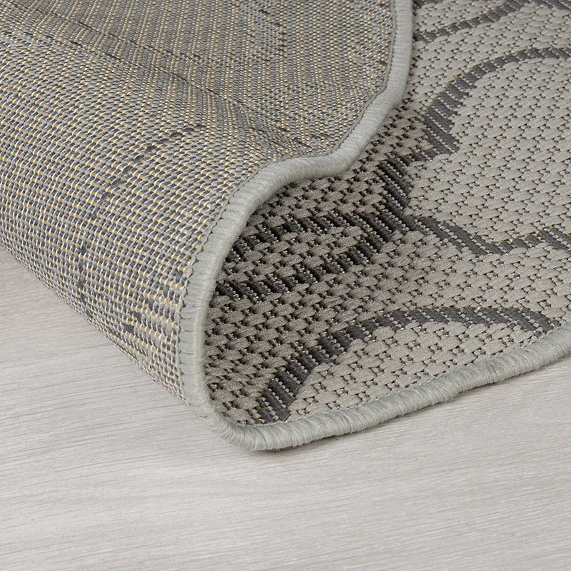 In- & Outdoor Teppich Rund - Floreno Milan Grau Anthrazit