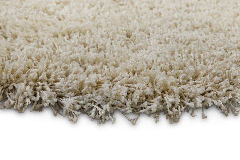 2 für 1 Aktion: Hochflor Teppich Rund Beige "Shaggy Plus" 200 cm
