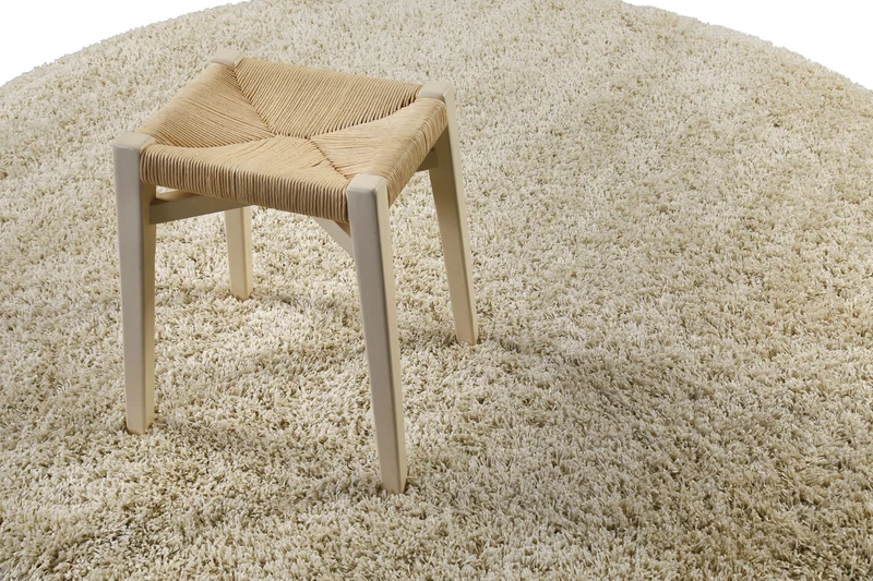 2 für 1 Aktion: Hochflor Teppich Rund Beige "Shaggy Plus" 200 cm