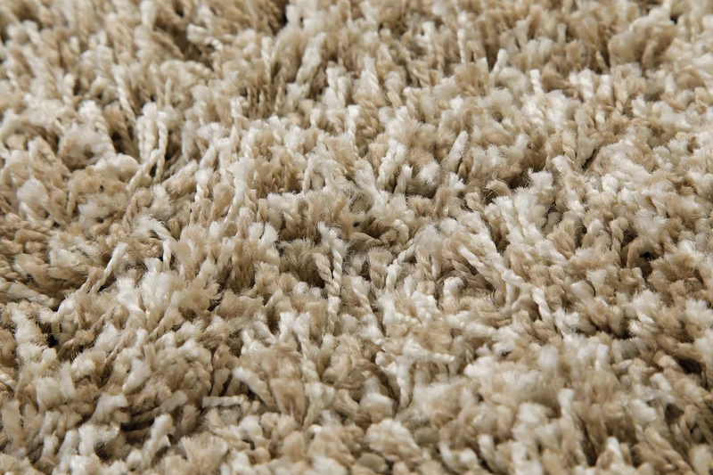 2 für 1 Aktion: Hochflor Teppich Rund Creme Beige "Shaggy Plus" 200 cm