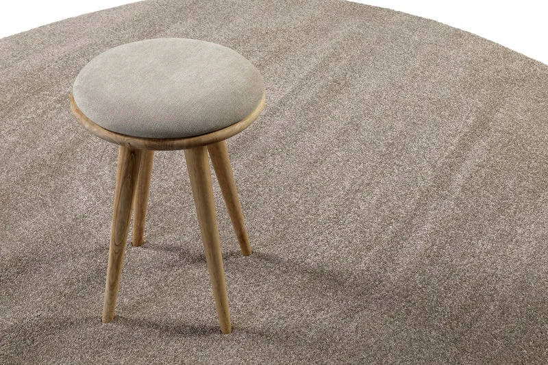 2 für 1 Aktion: Hochflor Teppich Rund Sand Beige "Marietta" 200 cm
