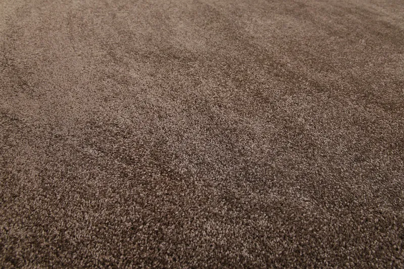 2 für 1 Aktion: Hochflor Teppich Rund Braun "Topas Brow" 160 cm