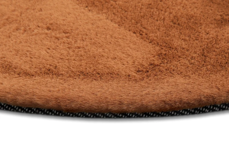 Esprit Teppich Rund Kupfer Rot und sehr flauschig Hochflor "Alice"