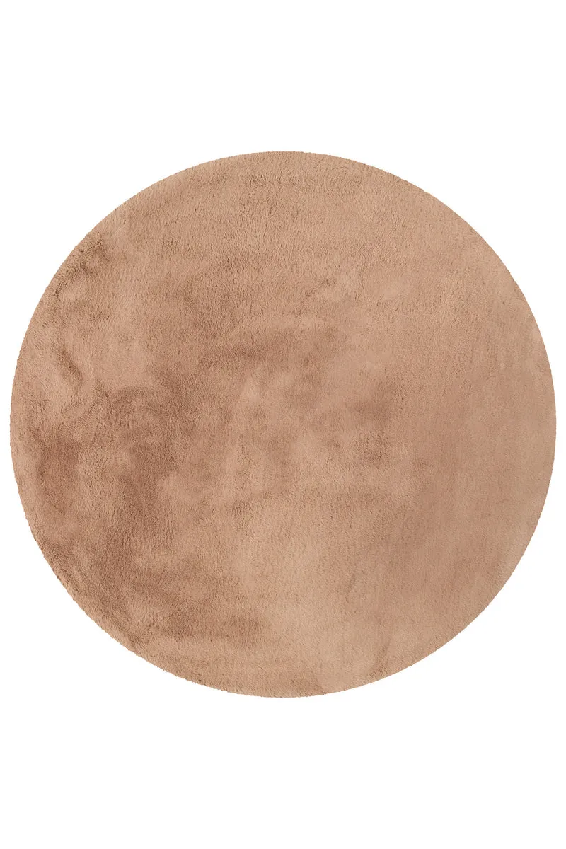 Esprit Teppich Rund Puder Rosa und sehr flauschig Hochflor "Alice"