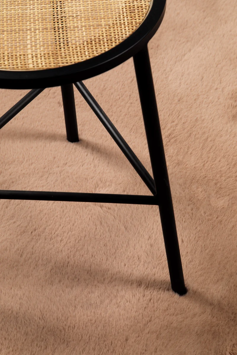 Esprit Teppich Rund Puder Rosa und sehr flauschig Hochflor "Alice"
