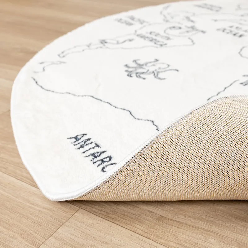 Kinderteppich Rund - Globe Creme