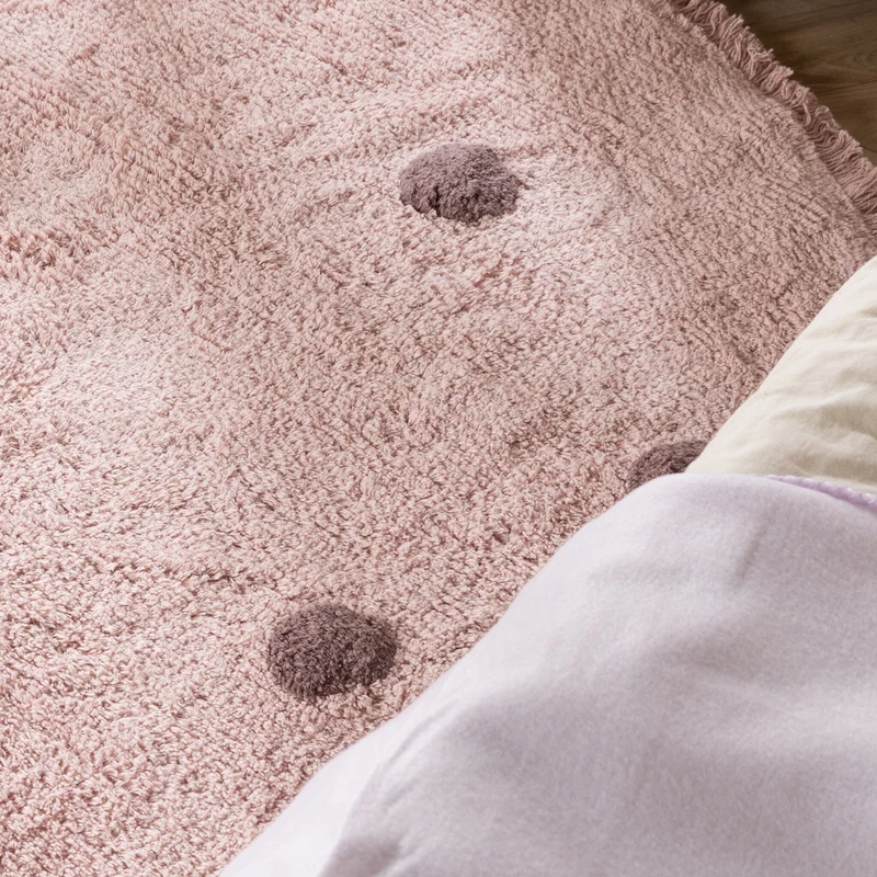 Teppich Kinderzimmer Rund - Lou Dots Lila