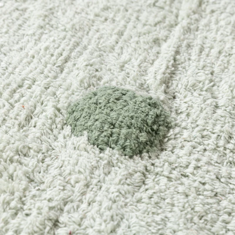 Teppich Kinderzimmer Rund - Lou Dots Grün