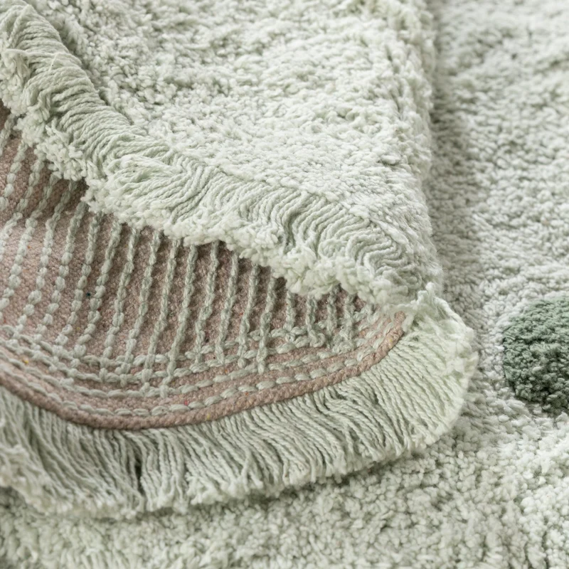 Teppich Kinderzimmer Rund - Lou Dots Grün