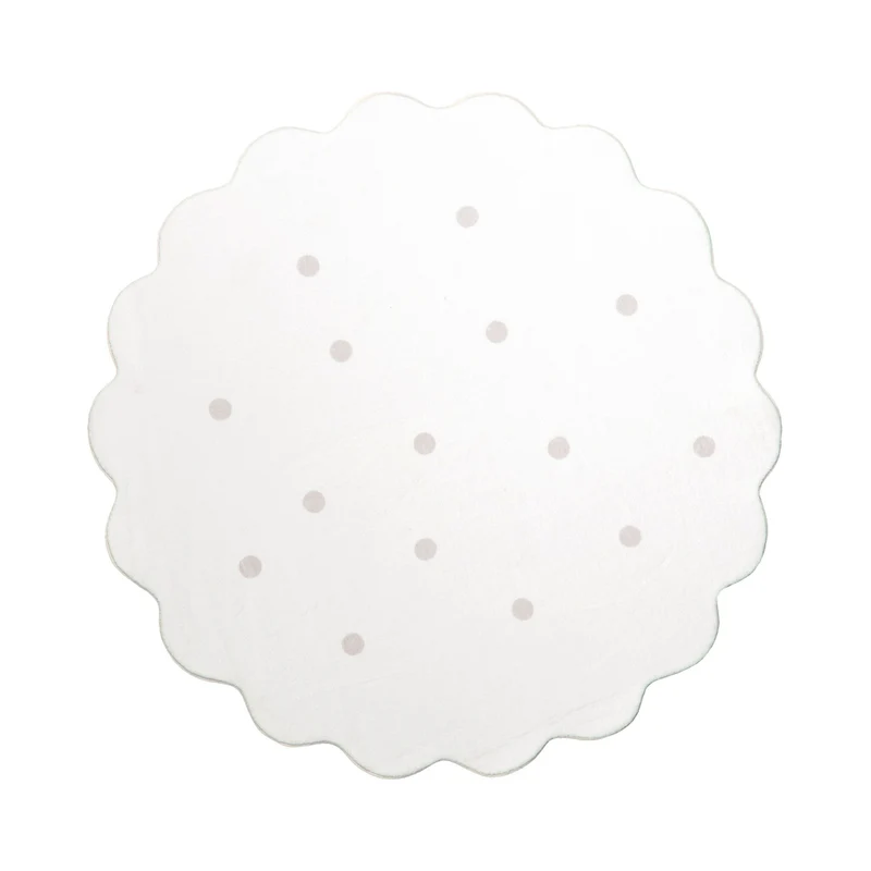 Teppich Kinderzimmer Rund - Cloudy Dots Weiß