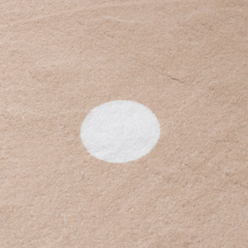 Teppich Kinderzimmer Rund - Cloudy Dots Beige