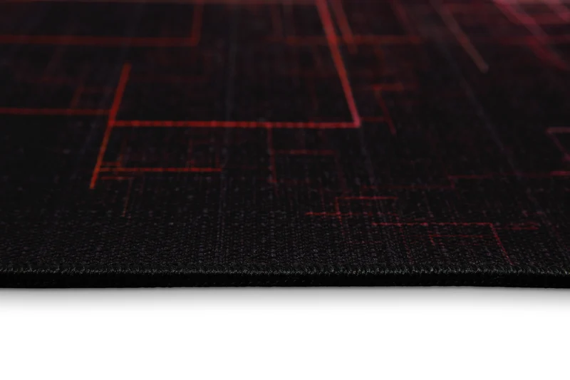 Gewebter Gamerteppich bedruckt Schwarz Multi "Quantum Warp" WECONhome
