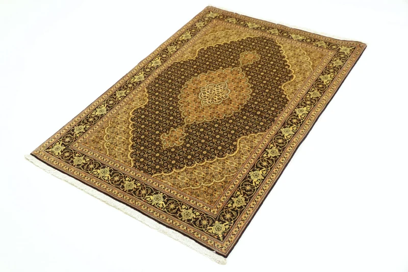 Perserteppich - Täbriz - Royal - 101 x 148 cm - dunkelbeige