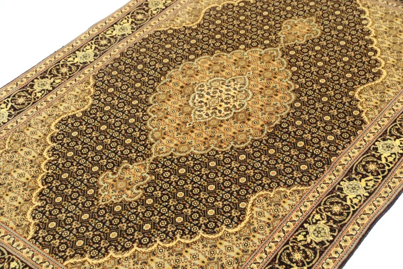 Perserteppich - Täbriz - Royal - 101 x 148 cm - dunkelbeige