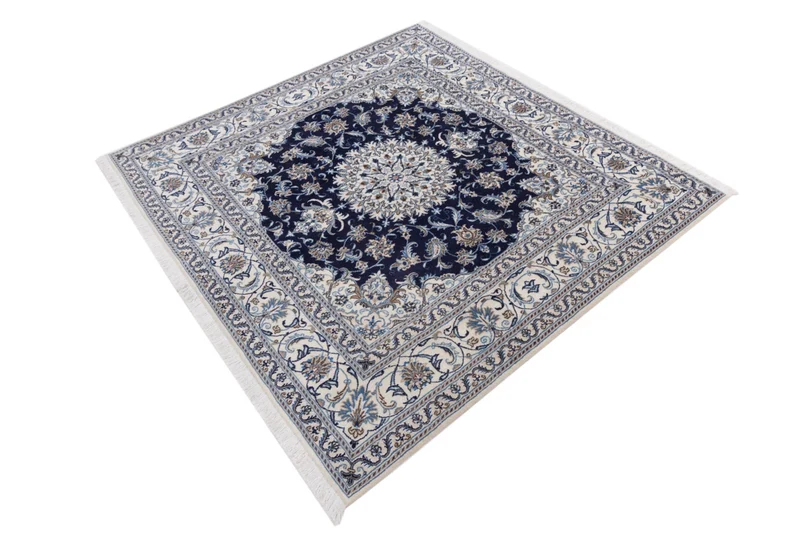 Perserteppich - Nain quadratisch - 192 x 196 cm - dunkelblau