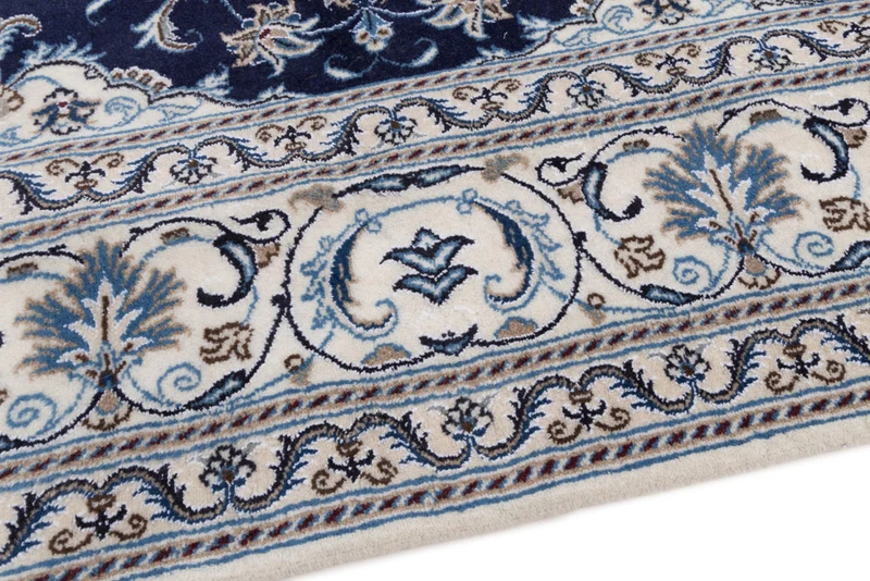 Perserteppich - Nain quadratisch - 192 x 196 cm - dunkelblau
