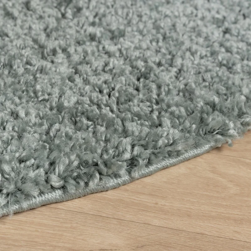 Teppich Hochflor Rund - Wish Blau Grün