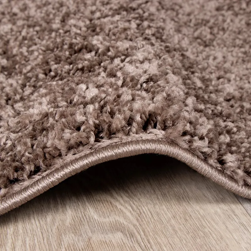 Teppich Hochflor Rund - Lofty Taupe