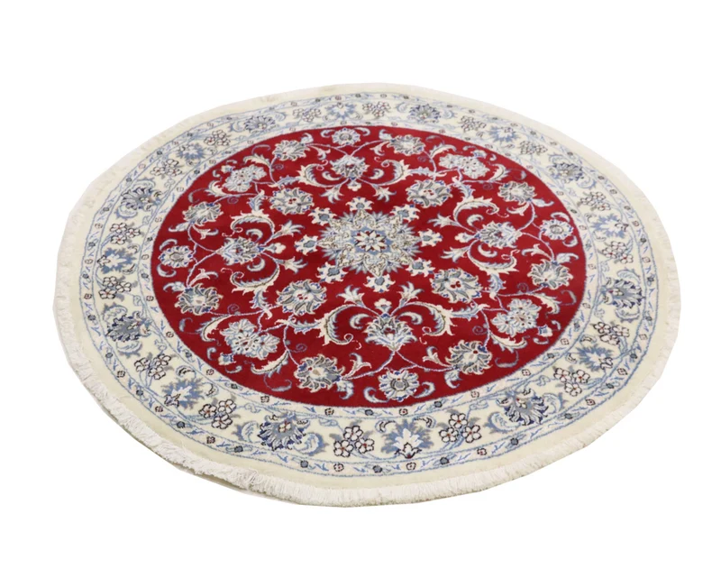 Perserteppich - Nain rund - 150 x 150 cm - rot