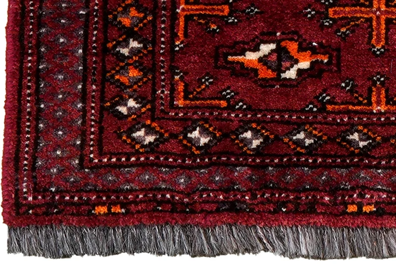 Turkman · Handgeknüpft – Rot, 41x88 cm