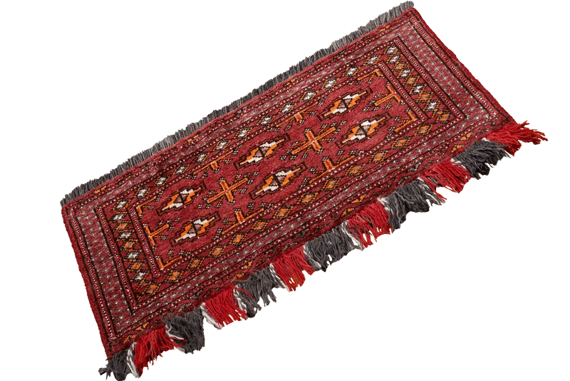 Turkman · Handgeknüpft – Rot, 41x88 cm