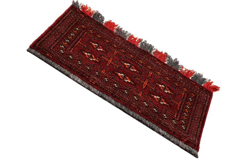 Turkman · Handgeknüpft – Rot, 41x88 cm