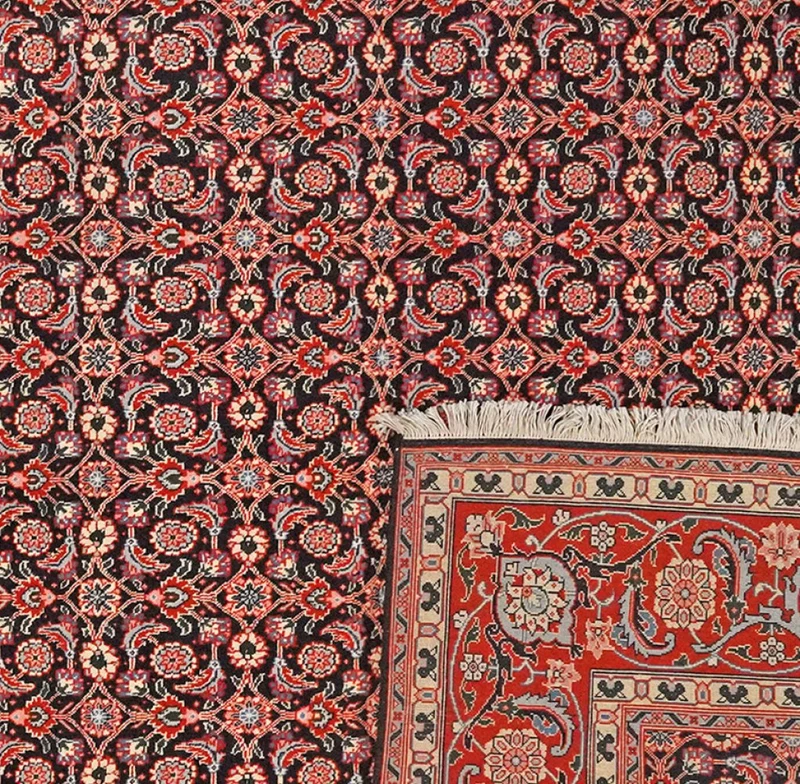 Tabriz 40 Raj · Handgeknüpft – Schwarz, 299x204 cm